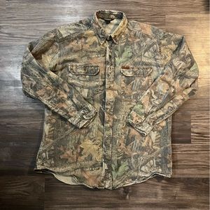 Vintage Woolrich Camoflauge Flannel, men’s Large